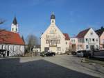 Bad Grnenbach, Marktplatz und Spitalkirche Hl.