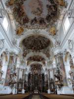 Ottobeuren, sptbarocker Innenraum der Klosterkirche (26.01.2016)