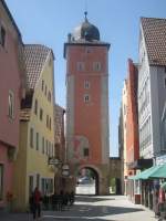 Ochsenfurt, Klingentor, erbaut 1307, Obergeschoss mit Kuppeldach von 1598 (15.07.2013)