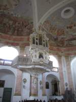 Kappl, Orgel der Dreifaltigkeitskirche, erbaut von 1734 bis 1738 durch Orgelbauer   Franz Frasmann (29.12.2013)