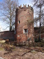 Memmingen, Schwalbenschwanz- oder Grimmelturm, erbaut 1445 (22.02.2020)