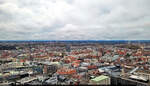 Aussicht von der Frauenkirche in Mnchen Richtung Sdwesten.