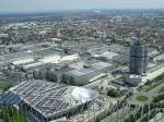 Blick vom Olympiaturm auf das BMW-Werk.