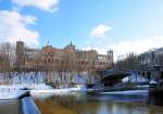 Ein Foto, welches nur im Winter mglich ist: Das Maximilianeum, seit 1949 Sitz des bayr.