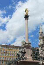 Die Mariensule in Mnchen am Marienplatz am 18.5.2013.