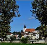 Die Ilzstadt, ein Stadtteil von Passau, vom gegenber liegenden Donauufer aus gesehen am 16.09.2010.