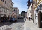 Passau, historische Gebude und Spitalkirche St.