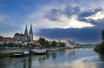 Die Donau und Regensburg mit dem St.