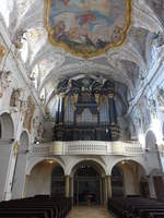 Regensburg, barockes Orgelgehuse von Quirin Asam, Orgelwerk von 1959 (28.02.2021)