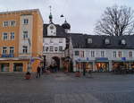 Blick vom Ludwigsplatz Richtung Innenstadt mit dem Stdtischen Museum in Rosenheim, 02.01.2019.