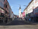 Wrzburg, Blick in die Domstrae mit Rathausturm (21.02.2021)