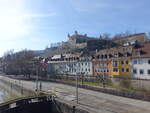 Wrzburg, Marienberg und Huser an der Saalgasse (21.02.2021)