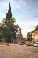 Berlin - Alt Kopenick, 1993 (die Strassenbahn war eine Sonderfahrt!)