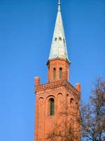 Kirchturm in Alt-Moabit, 31.12.2008