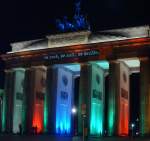 Festival of lights Berlin Okt.2008 - Branderburger Tor ,Pariser Platz 