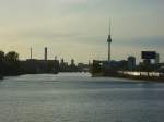 Von der Oberbaumbrcke aus bot sich gestern ein malerischer Anblick von berlin.