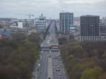 Blick von der Siegessule in Richtung Berlin-Charlottenburg.