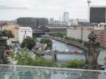 Berlin am 30.7.2012, Blick vom Reichstag zum Bahnhof Friedrichsstr.