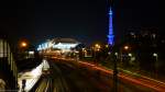 Farbige Beleuchtung des Berliner Funkturms zum Festival of Lights, 19.10.2012.