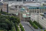 Berlin, das Brandenburger Tor von Oben.