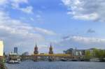 Die Spree und Oberbaumbrcke in Berlin.