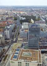 Blick vom Berliner Fernsehturm in nord-stlicher Richtung.