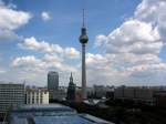 Der Fernsehturm am Alex von der Kuppel des Doms fotografiert