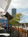 Berlin-Treptow, Blick zum Hochhaus,  JULI 2008