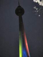 Lichtfestival 2008 in Berlin - Fernsehturm, 23.10.2008