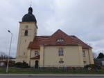 Sielow, evangelische Kirche, erbaut 1906 als neubarocke Saalkirche (03.04.2026)