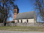 Klein Ziethen, evangelische Kirche, verputzte Saalkirche aus dem 13.
