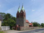 Willmersdorf, evangelische Kirche, sp�tromanische Saalkirche, erbaut im 13.