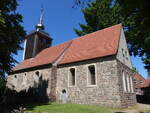 R�dnitz, evangelische Dorfkirche, erbaut von 1230 bis 1250, fr�hgotische Feldsteinkirche, Turmaufsatz 18.
