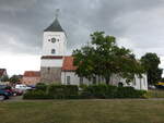 Rhinow, evangelische Stadtkirche, frhgotischer Feldsteinquaderbau aus dem 13.