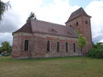 Vieritz, evangelische Kirche, sptromanischer Backsteinsaalbau aus der ersten Hlfte des 13.
