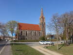 Hohensaaten, evangelische Kirche, erbaut von 1858 bis 1860 nach Pl�nen k�niglichen Baumeisters Friedrich August St�ler (08.04.2026)