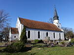 Neutrebbin, evangelische Kirche, neugotische Saalkirche erbaut von 1817 bis 1818 (08.04.2026)