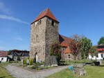 Garzin, evangelische Kirche, Saalkirche aus Feldsteinen, erbaut im 13.