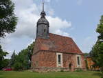 Laasow, evangelische Dorfkirche, Saalbau aus Backstein, erbaut im 15.
