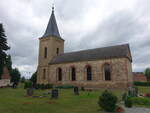 Hindenberg, evangelische Kirche, erbaut 1841 durch den Architekten Wilhelm Salzenberg (09.06.2025) 