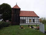 Lieske, evangelische Fachwerkkirche, erbaut 1750 (18.09.2021)
