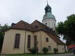 Ruhland, evangelische Stadtkirche, erbaut von 1772 bis 1774 durch Samuel Locke (18.09.2021)