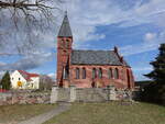Gro� Briesen, evangelische Kirche, Backsteinkirche von 1893 (04.04.2026)