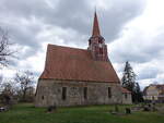 Demnitz, evangelische Kirche, sp�tgotische Feldsteinkirche von 1350 (05.04.2026)