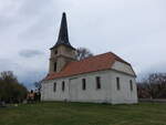 Gro� Rietz, evangelische Kirche, erbaut 1704, Westturm von 1791 (05.04.2026)