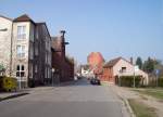 Wusterhausen/Dosse, Borchertstrae, Blick zur Kirche, links Seniorenheim, ehem.