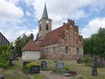 Derwitz, evangelische Kirche, Feldsteinkirche erbaut um 1500 (09.07.2025)