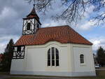Klausdorf, evangelische Kirche, erbaut von 1907 bis 1909 als neubarocke Saalkirche (10.03.2026)