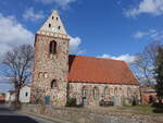 Schlalach, evangelische Dorfkirche, Feldsteinkirche erbaut um 1500 (12.03.2026)