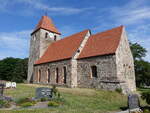 Boberow, evangelische Kirche, Feldsteinkirche erbaut um 1300 (21.06.2026)